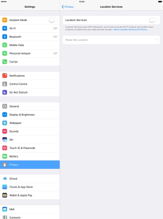 Press the indicator next to 