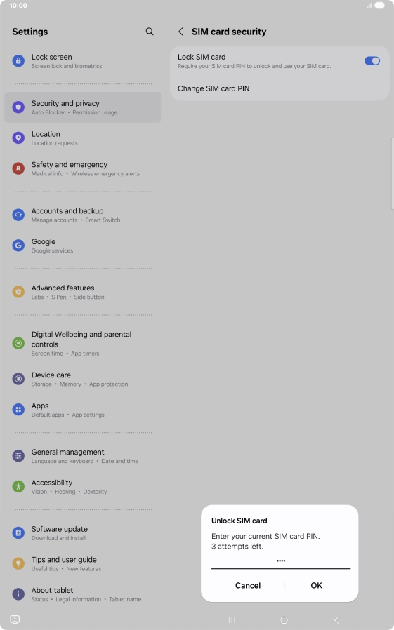 Key in your PIN and press OK.