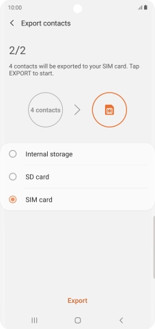 Press Export. Press Export.