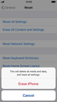 Press Erase iPhone.