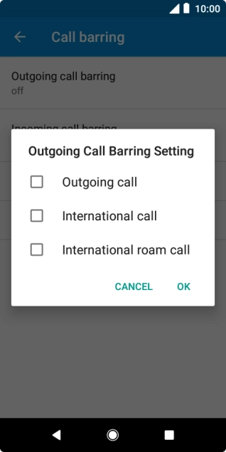 Press the required settings.