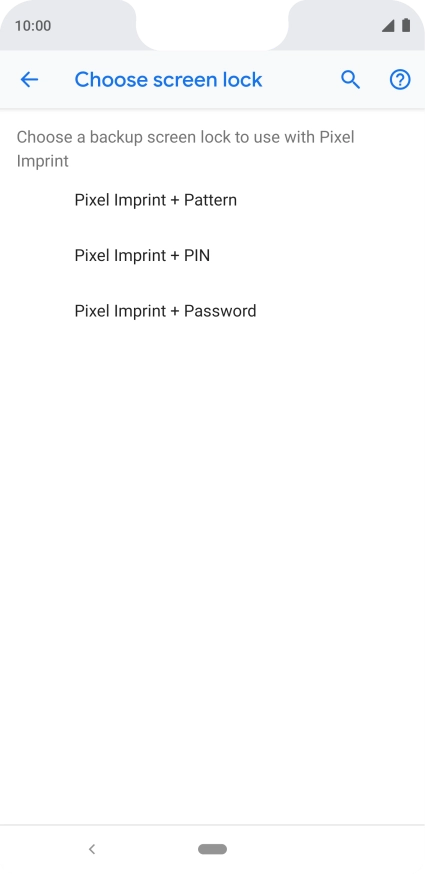 Press the required phone lock code and follow the instructions on the screen to create an additional phone lock code.