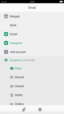 Press the settings icon.