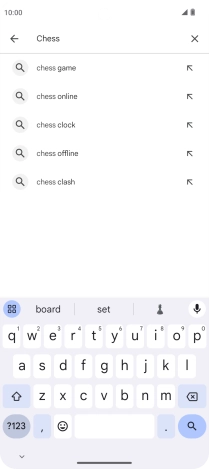Key in the name or subject of the required app and press the search icon.