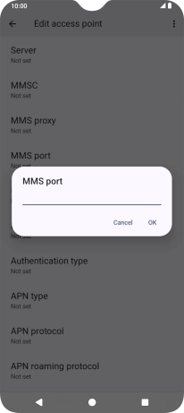 Key in 8080 and press OK.