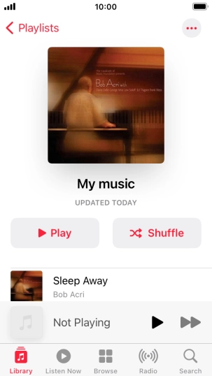 Go to the required category or playlist and press the required audio file.