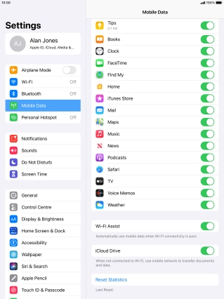Press the indicator next to 