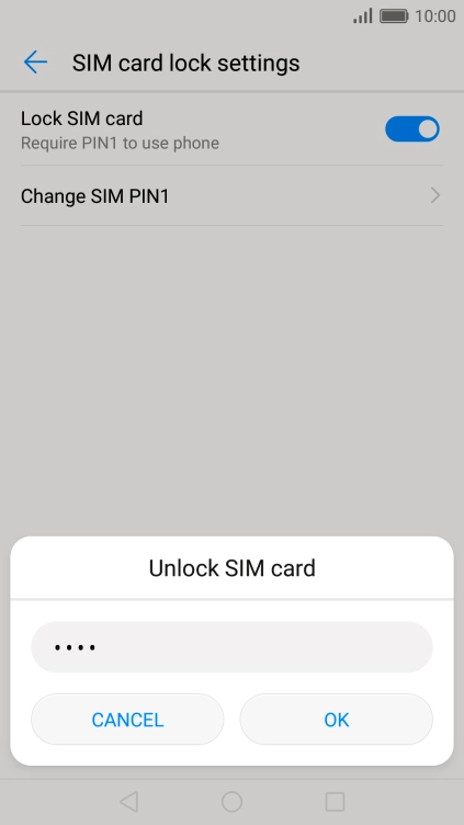Key in your PIN and press OK.