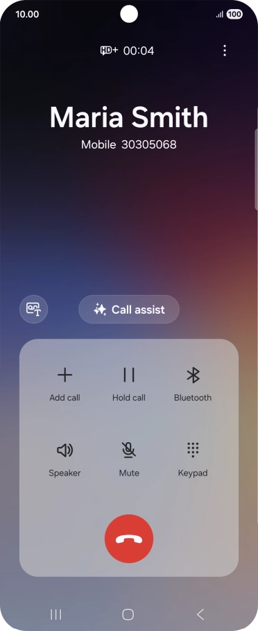 To use Galaxy AI for translation during a call, press Call assist. To use Galaxy AI for translation during a call, press Call assist.