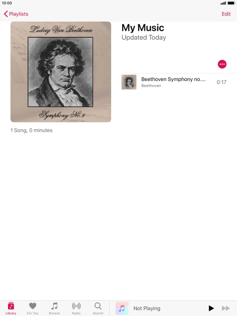 Go to the required category or playlist and press the required audio file.