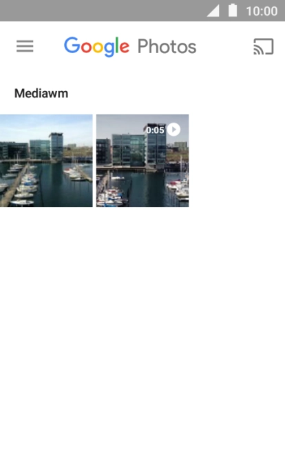 Press the required picture or video clip.