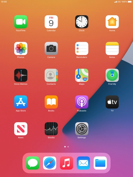 Press and hold the Home key.