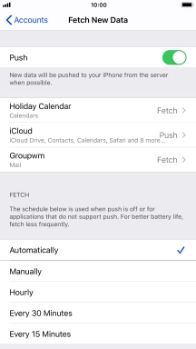 Press the indicator next to 