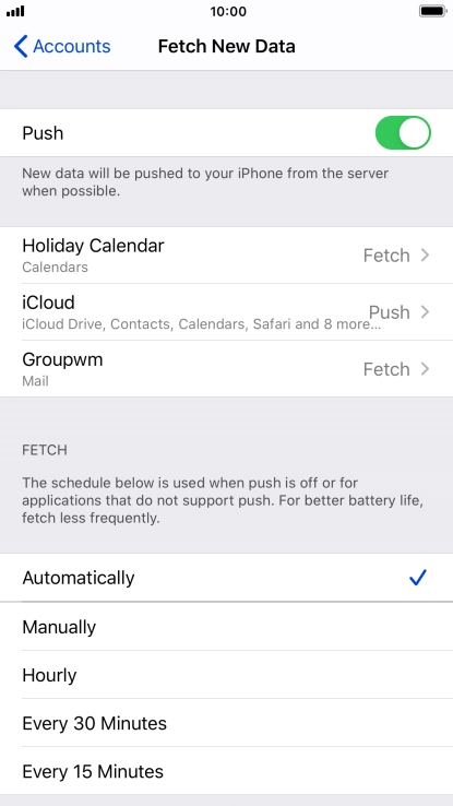 Press the indicator next to 