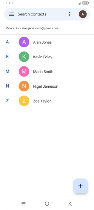 Press the new contact icon.