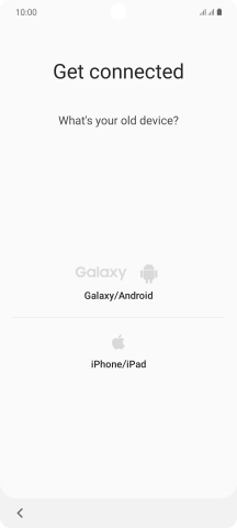 Press the required setting and follow the instructions on the screen to transfer the content from another phone.