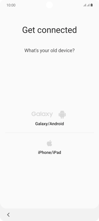 Press the required setting and follow the instructions on the screen to transfer the content from another phone.