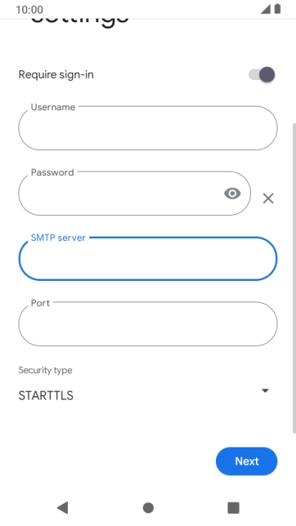 Press the field below 