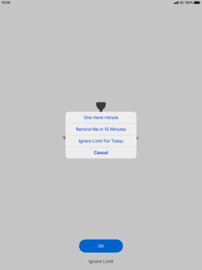 Press the required setting.