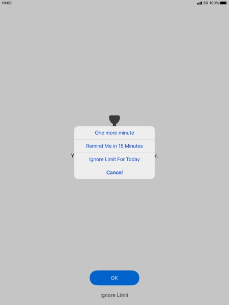 Press the required setting.