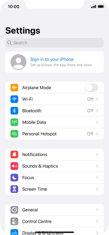 Press Sign in to your iPhone.