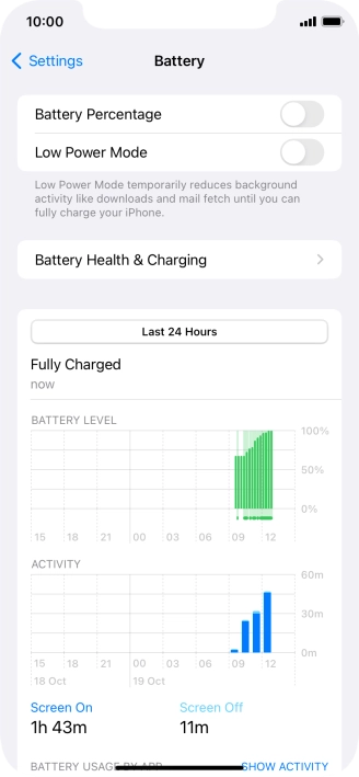 Press Battery Health & Charging.