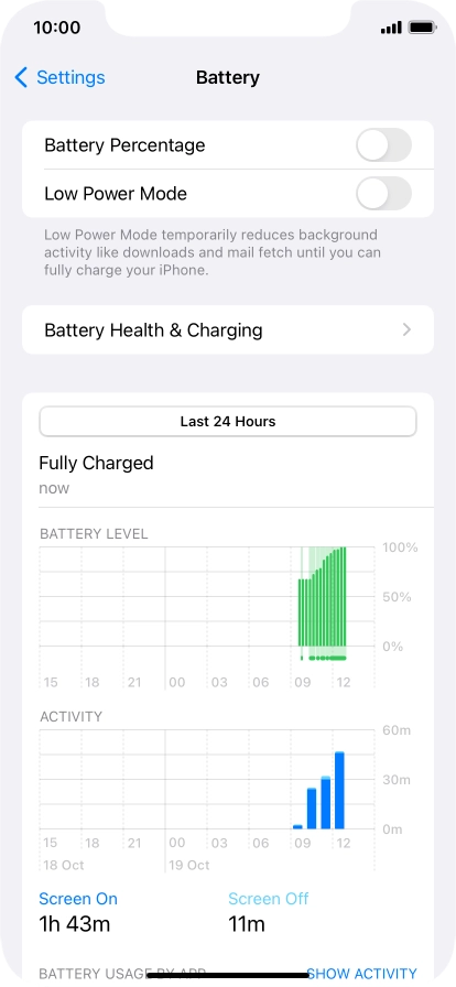 Press Battery Health & Charging.