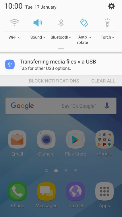 Press the settings icon.
