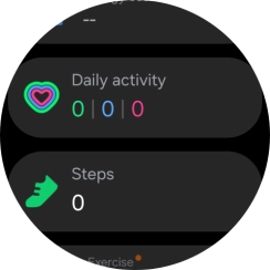 Under Daily activity, you can see how far you are from completing your daily activity goals.
