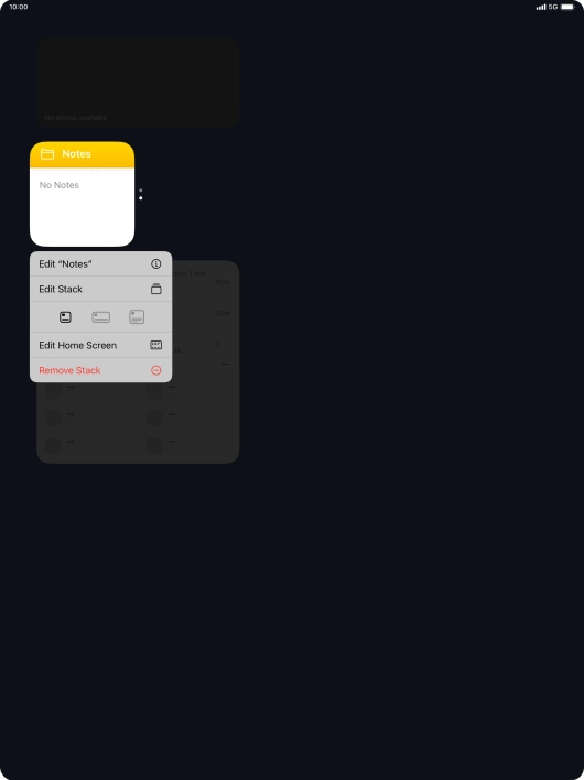 Press Edit Stack. Press Edit Stack.