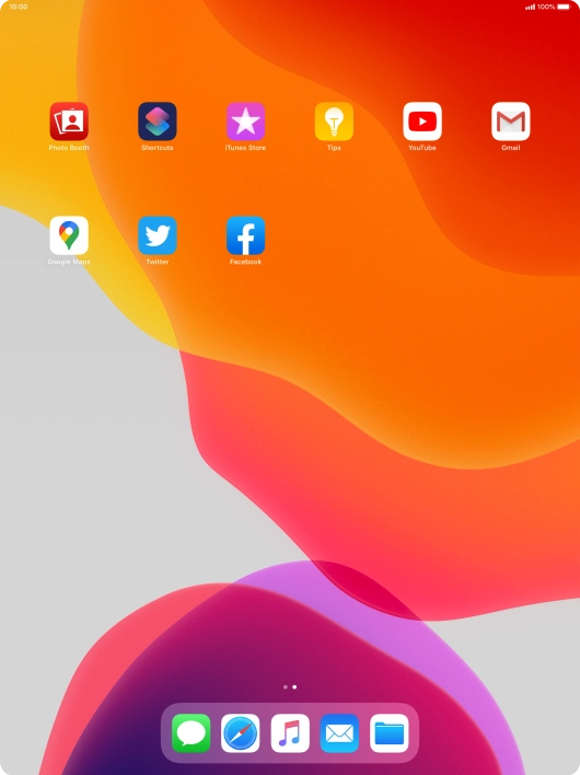 Press and hold any app.