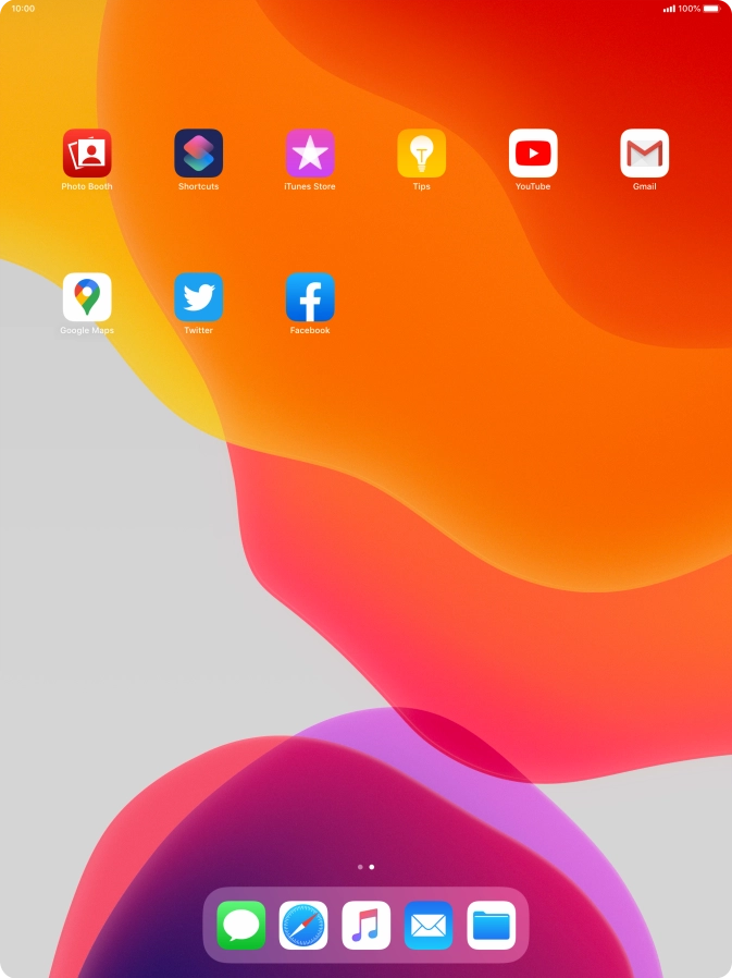 Press and hold any app.