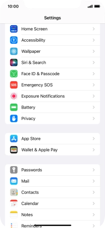 Press Face ID & Passcode.