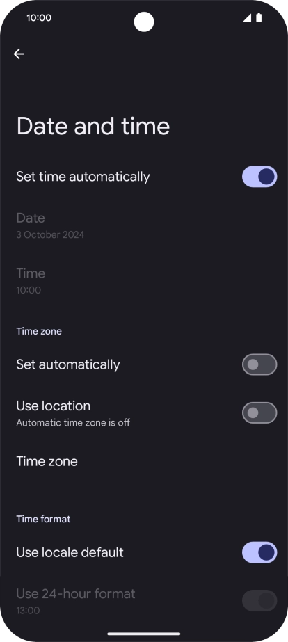 Press the indicator next to 