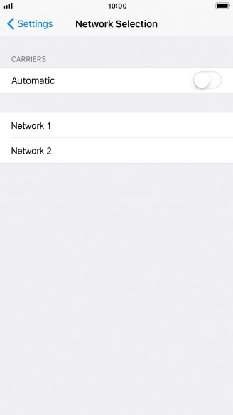 If you turn off the function, press the required network.