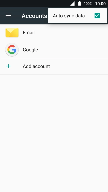 Press Auto-sync data.