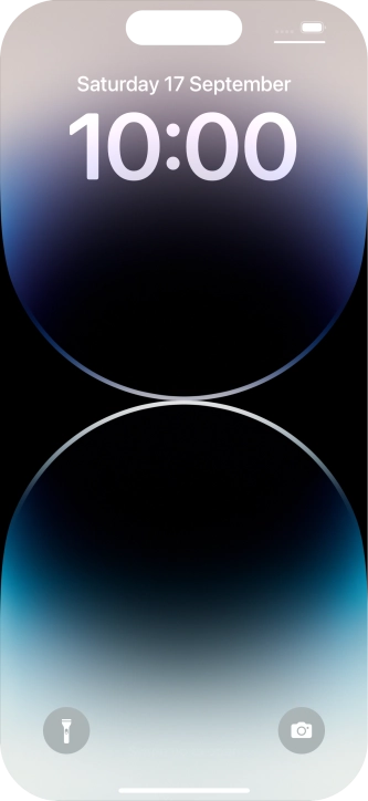 Slide your finger upwards starting from the bottom of the screen.