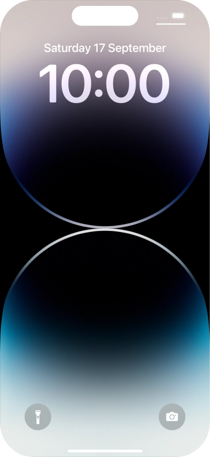 Slide your finger upwards starting from the bottom of the screen.