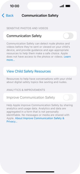 Press the indicator next to 
