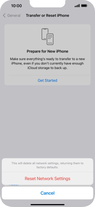 Press Reset Network Settings.