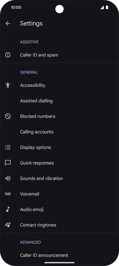 Press Calling accounts.