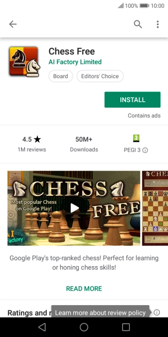 Press INSTALL and follow the instructions on the screen to install the app.