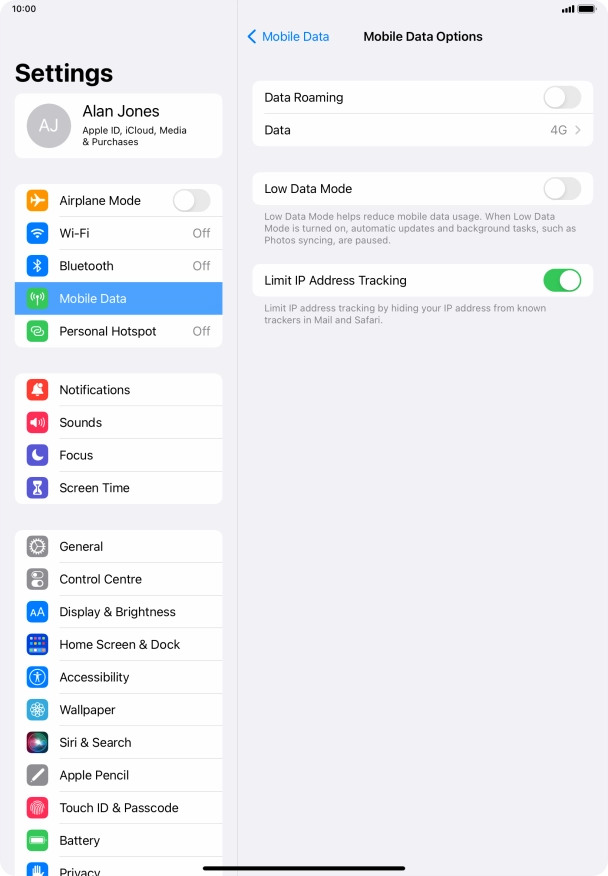 Press the indicator next to Press the indicator next to