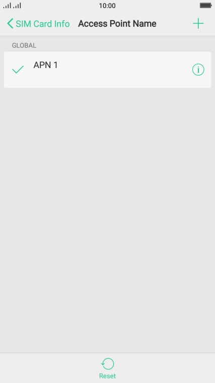 Press the new data connection icon.