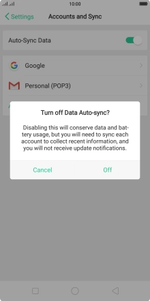 Press Off to turn off the function.