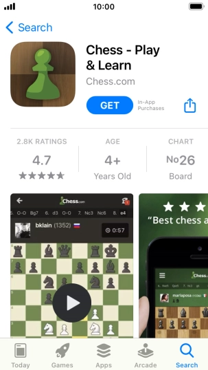 Press GET and follow the instructions on the screen to install the app.