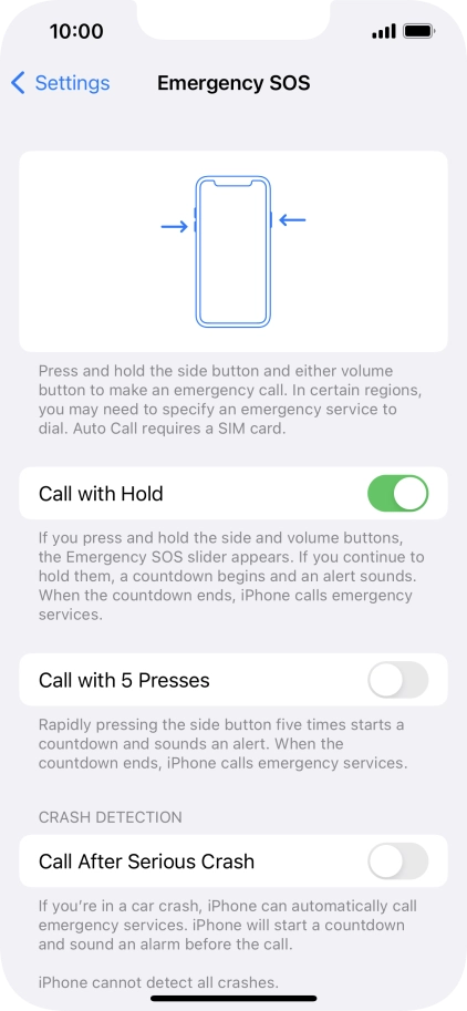 Press the indicator next to 