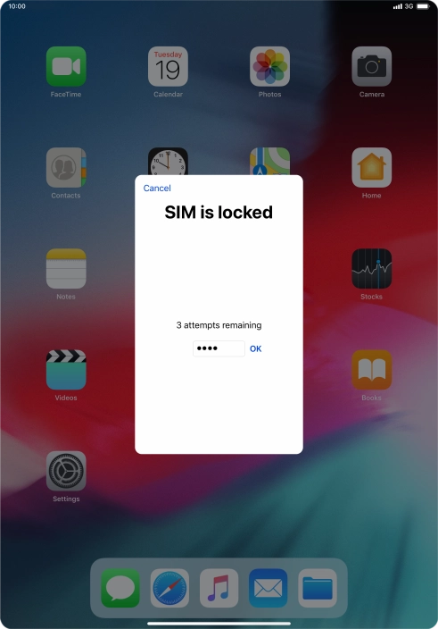 If your SIM is locked, key in your PIN and press OK.