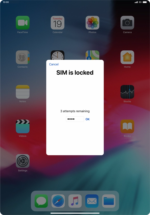 If your SIM is locked, key in your PIN and press OK.