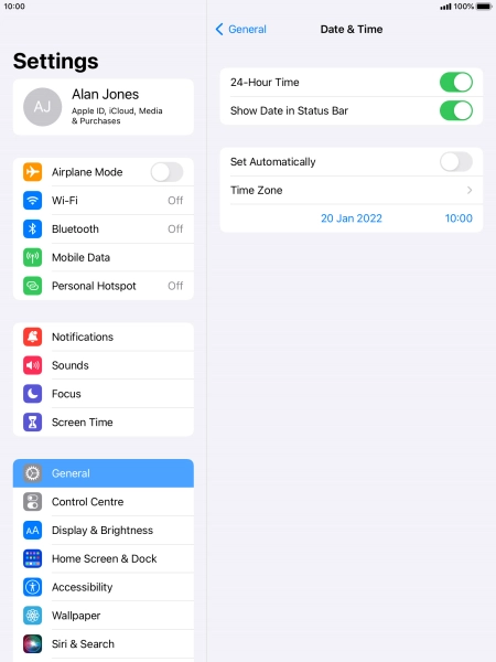 Press the indicator next to 